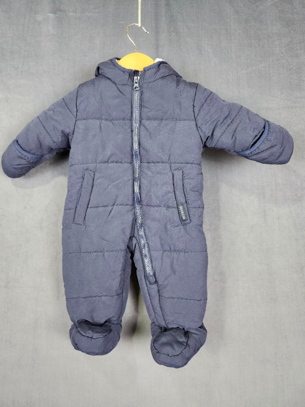 OshKosh Dark Blue Soft Bunting Snowsuit Size 3-6 Months
